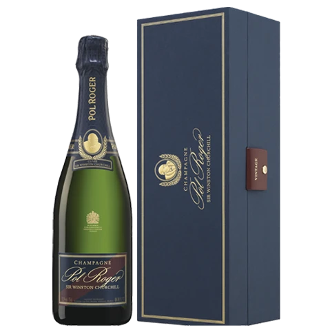A bottle of 2015 Pol Roger Cuvee Sir Winston Churchill Gift Box 750ml Sparkling Wine