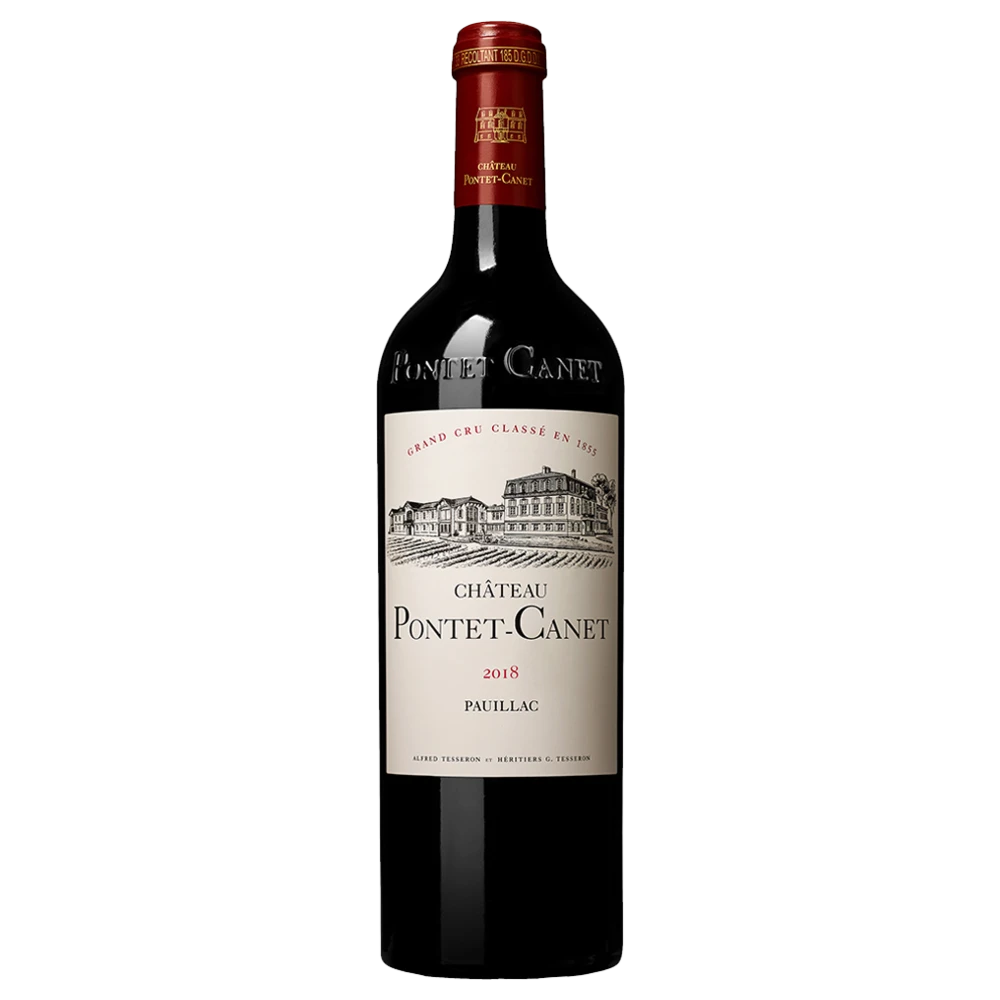 A bottle of 2018 Chateau Pontet Canet 12000ml Red Wine