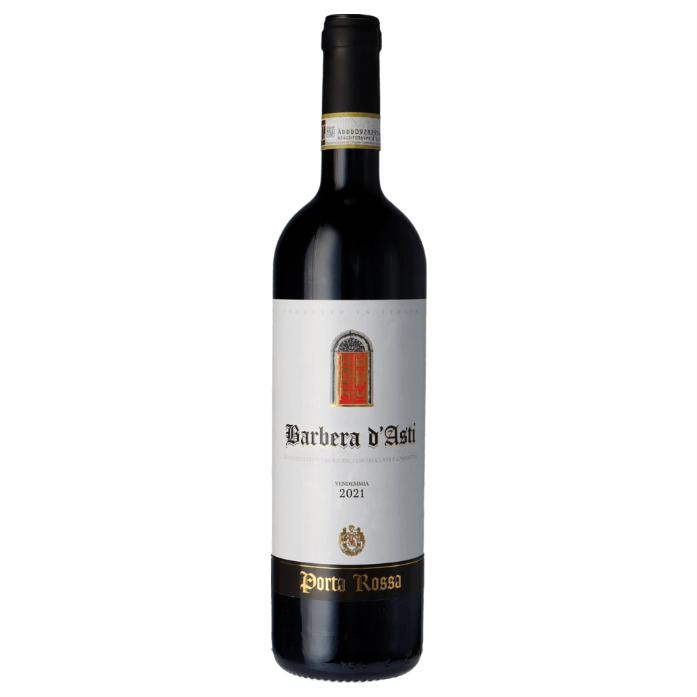 A bottle of Porta Rossa Barbera D'Asti DOC 2021 750ml Red Wine
