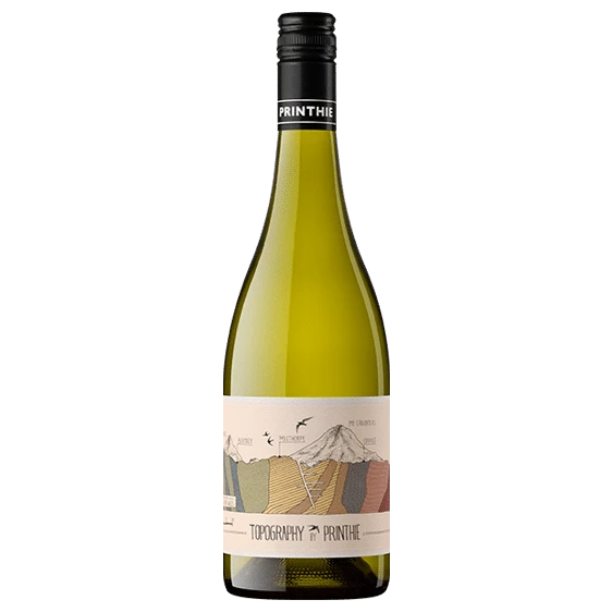 A bottle of 2024 Printhie Topography Pinot Gris 750ml White Wine