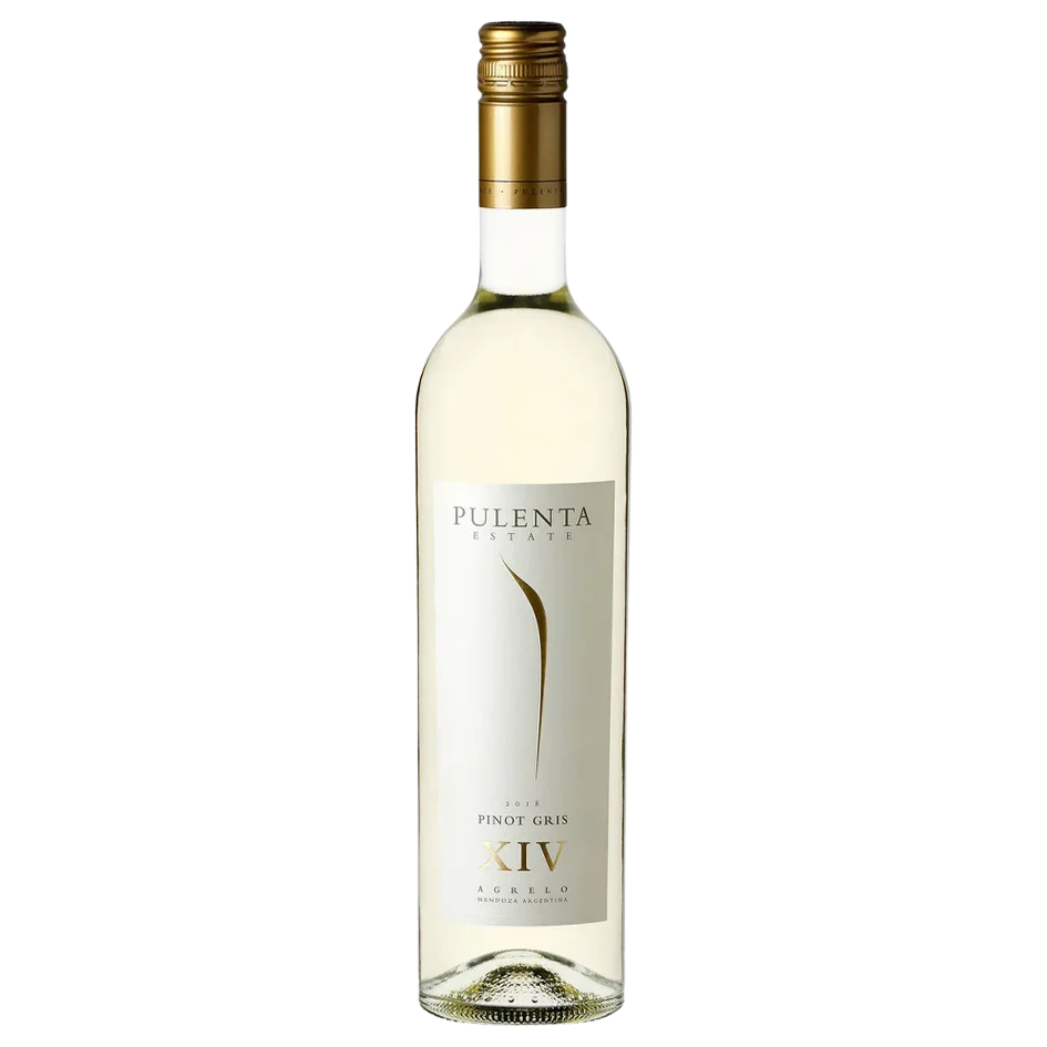 A bottle of 2023 Pulenta Estate XIV Pinot Gris 750ml White Wine