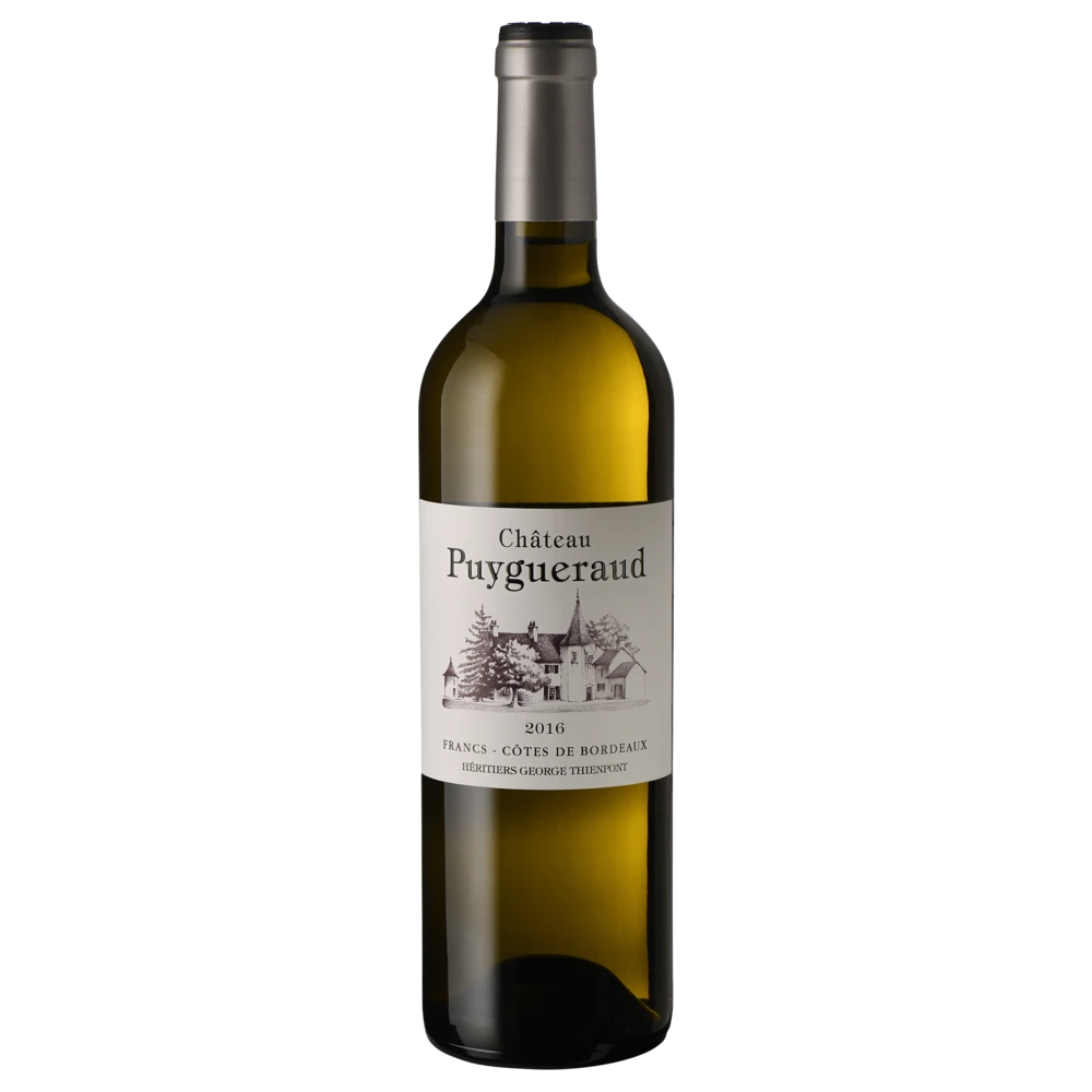 A bottle of 2016 Chateau Puygueraud Blanc 750ml White Wine