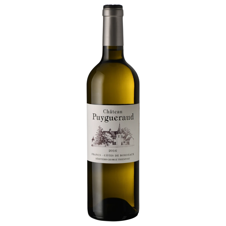 A bottle of 2016 Chateau Puygueraud Blanc 750ml White Wine