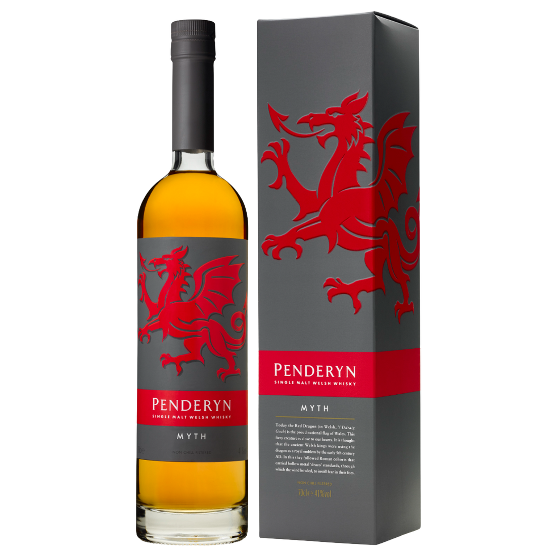 Penderyn Myth Single Malt Welsh Whisky 41% 700ml (ITM334157) single bottle shot