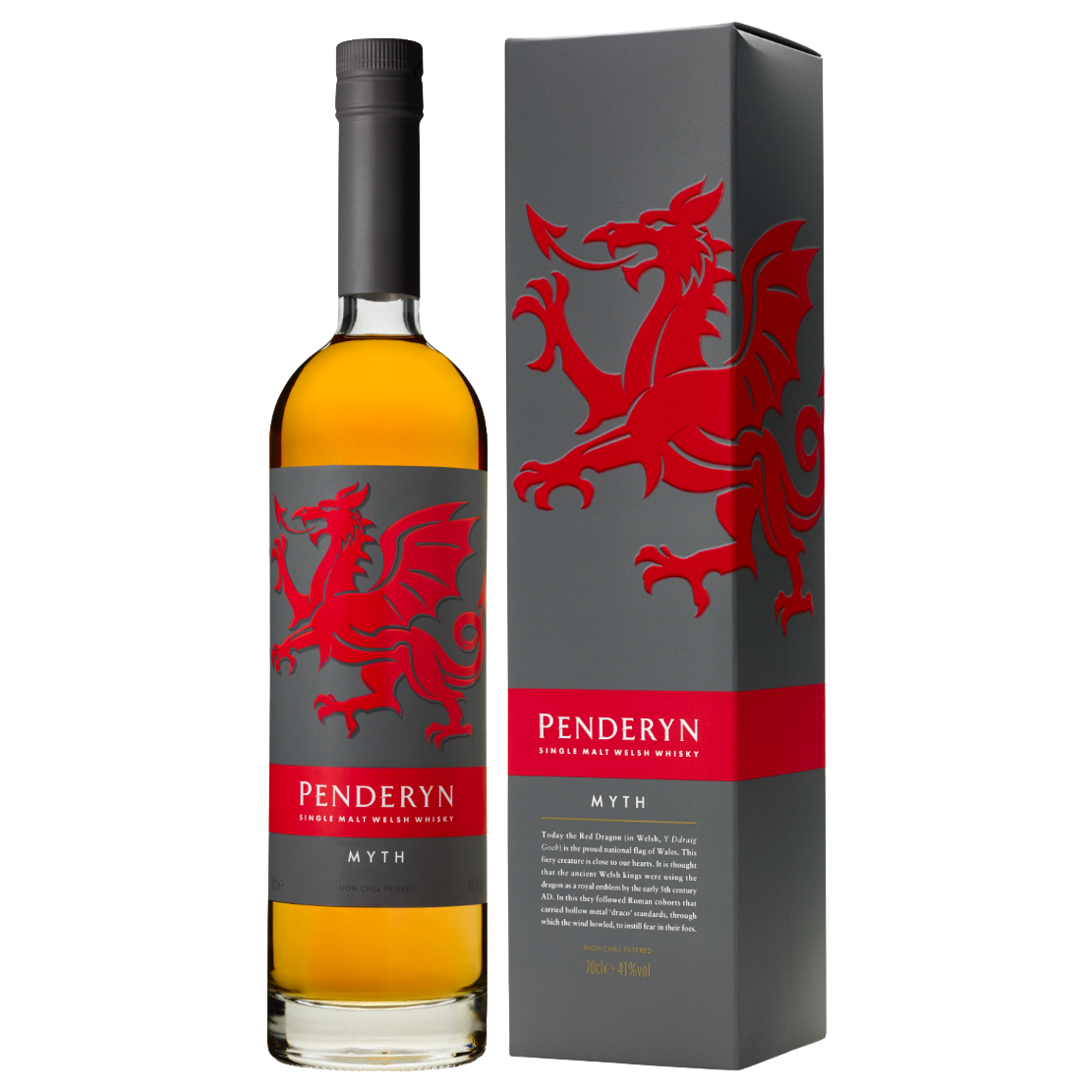 Penderyn Myth Single Malt Welsh Whisky 41% 700ml (ITM334157) single bottle shot