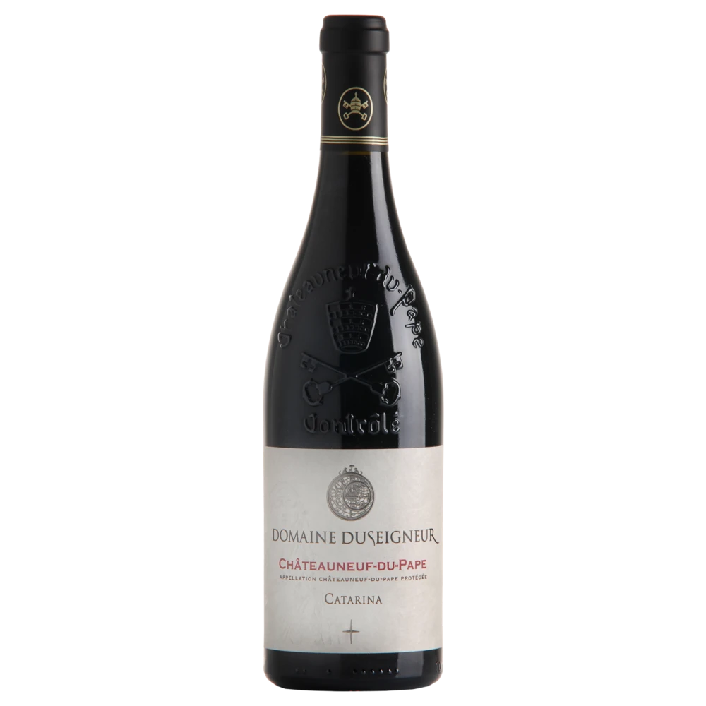 A bottle of 2021 Domaine Duseigneur Chateauneuf du Pape ‘Catarina' red 750ml Red Wine