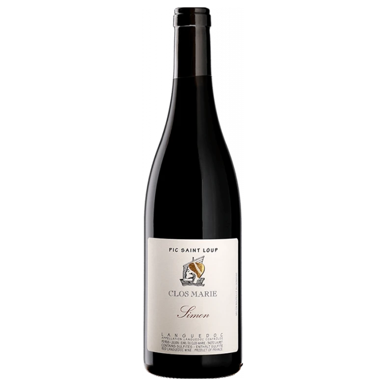 A bottle of 2020 Clos Marie Pic Saint Loup 'Simon' red 750ml Red Wine