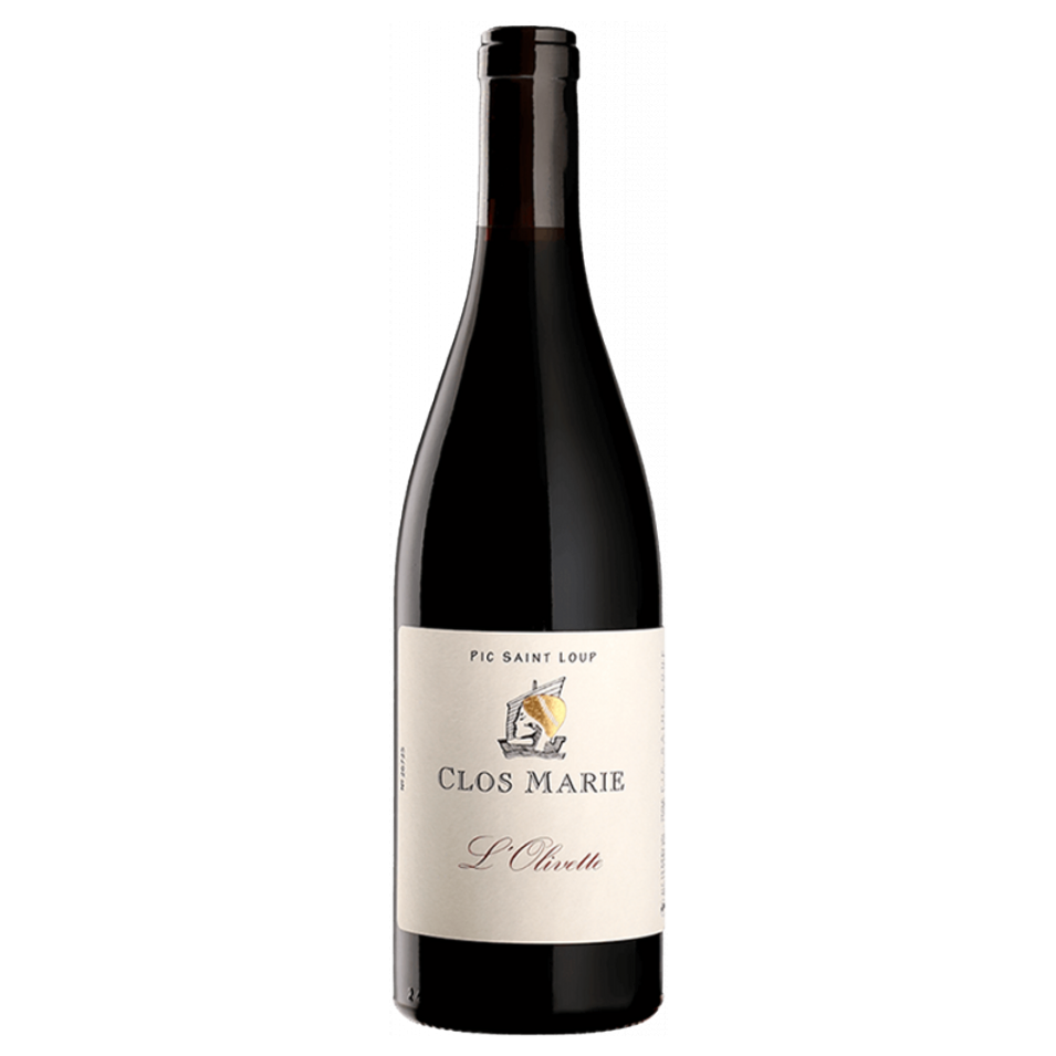 A bottle of 2021 Clos Marie Pic Saint Loup 'L'Olivette' red 750ml Red Wine
