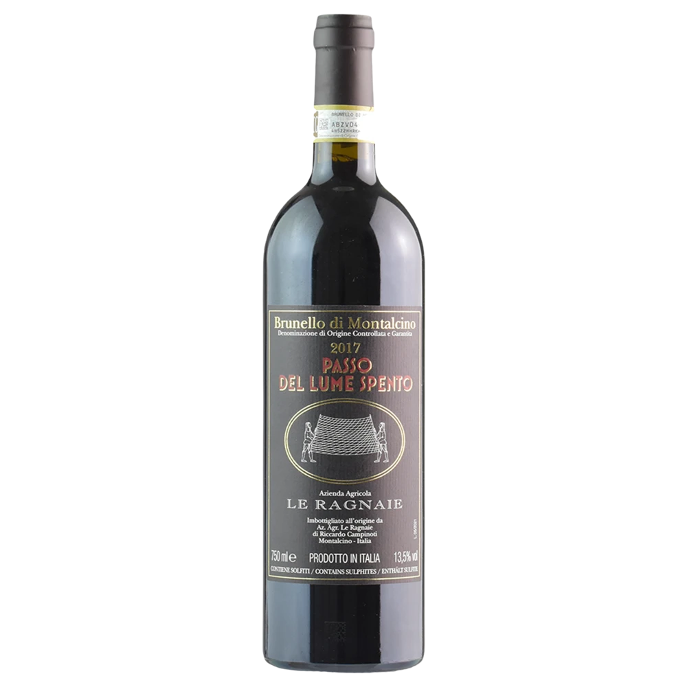A bottle of 2017 Le Ragnaie Brunello di Montalcino Passo del Lume Spento IGT 750ml Red Wine