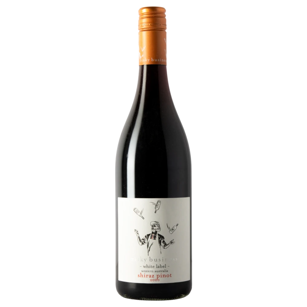 A bottle of Risky Business White Label Shiraz Pinot Noir 2020 750ml Red Wine
