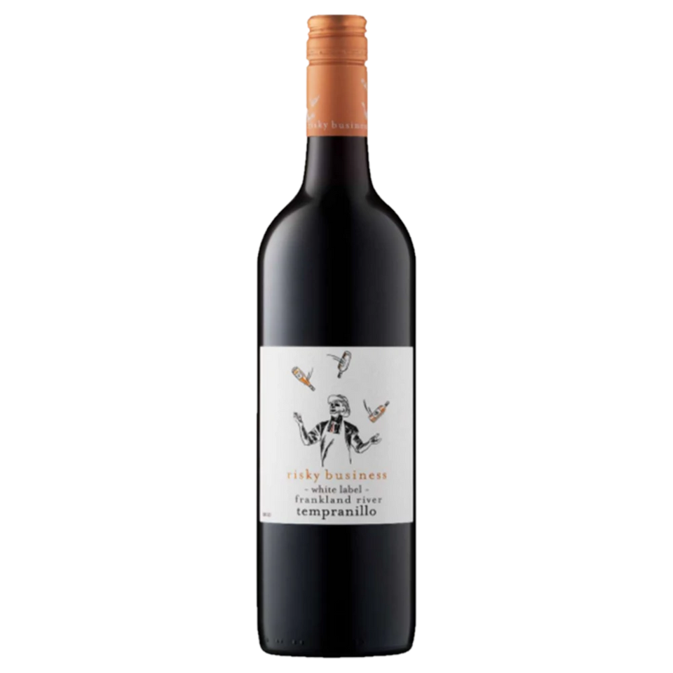 A bottle of Risky Business White Label Tempranillo 2021 750ml Red Wine