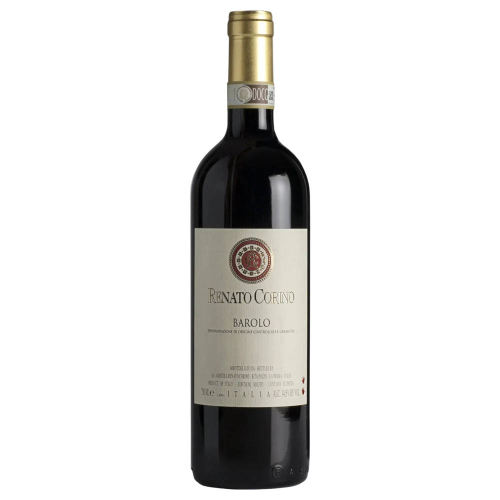 A bottle of 2020 Renato Corino Barolo Del Comune Di La Morra 750ml Red Wine