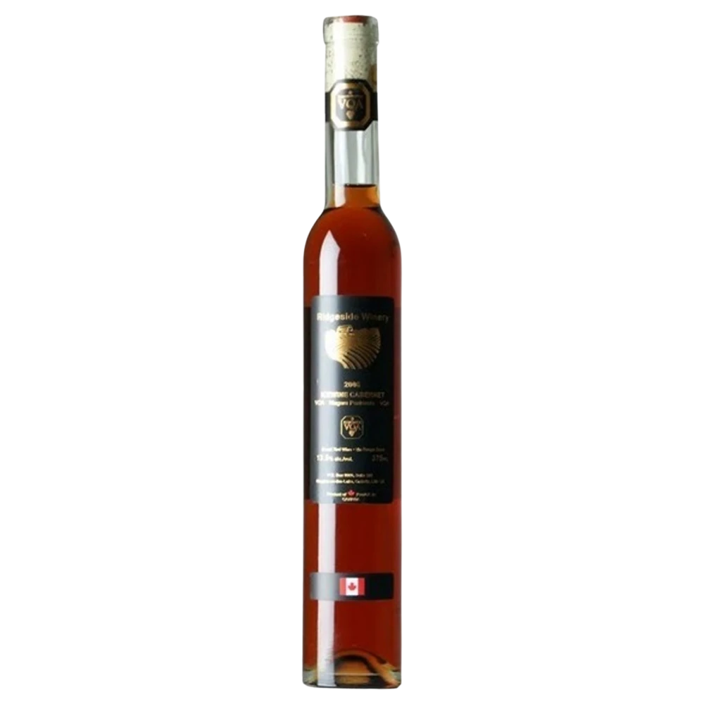 A bottle of Ridgeside Vidal Icewine 2021 375ml White Wine