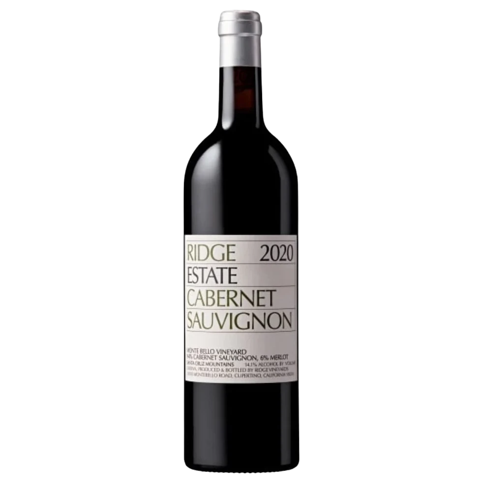 A bottle of 2020 Ridge Estate Cabernet Sauvignon 750ml Red Wine