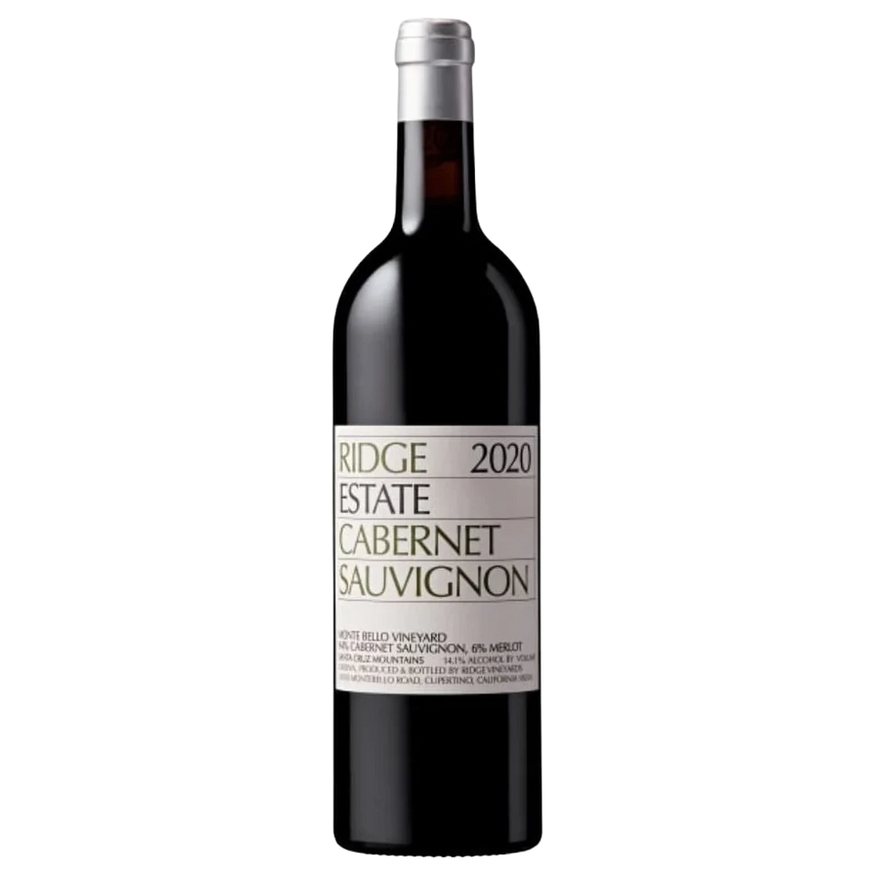 A bottle of 2020 Ridge Estate Cabernet Sauvignon 750ml Red Wine