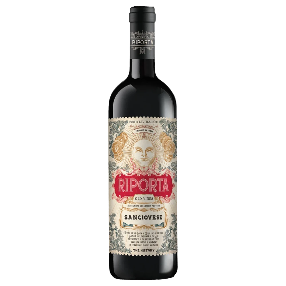 A bottle of Riporta Sangiovese IGP 2022 750ml Red Wine