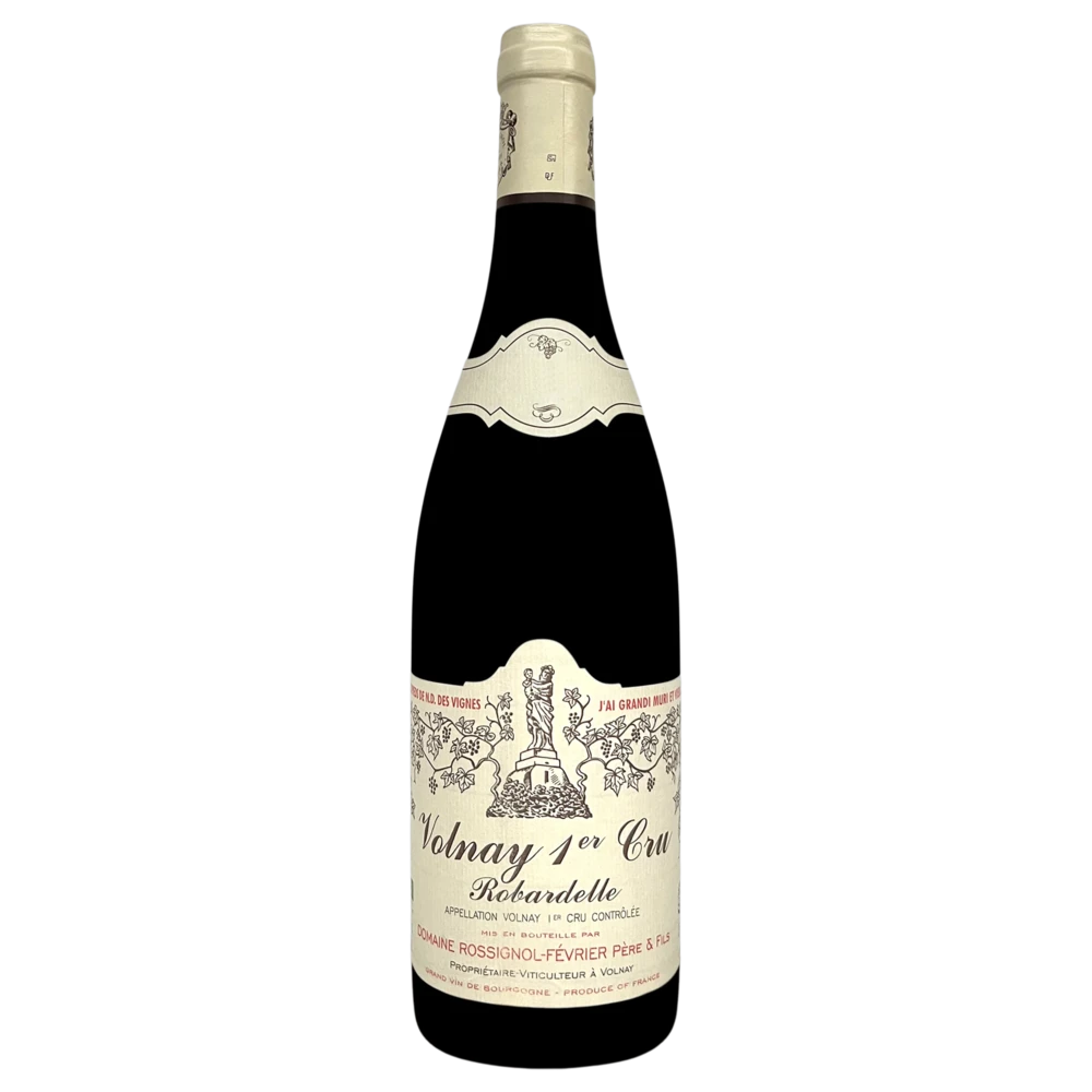 A bottle of 2020 Domaine Rossignol Février Volnay 1er Cru Robardelle 750ml Red Wine