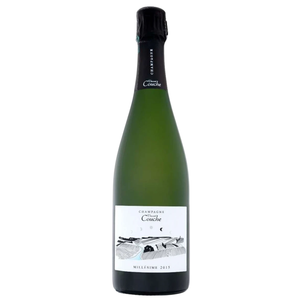A bottle of 2015 Champagne Vincent Couche Millesime Brut Nature 750ml Sparkling Wine