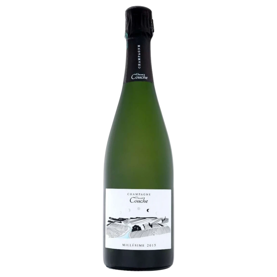 A bottle of 2015 Champagne Vincent Couche Millesime Brut Nature 750ml Sparkling Wine