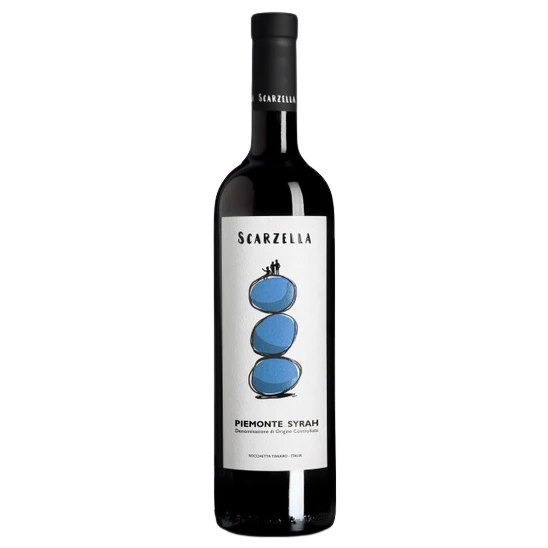 A bottle of Scarzella Syrah Piemonte DOC 2021 750ml Red Wine