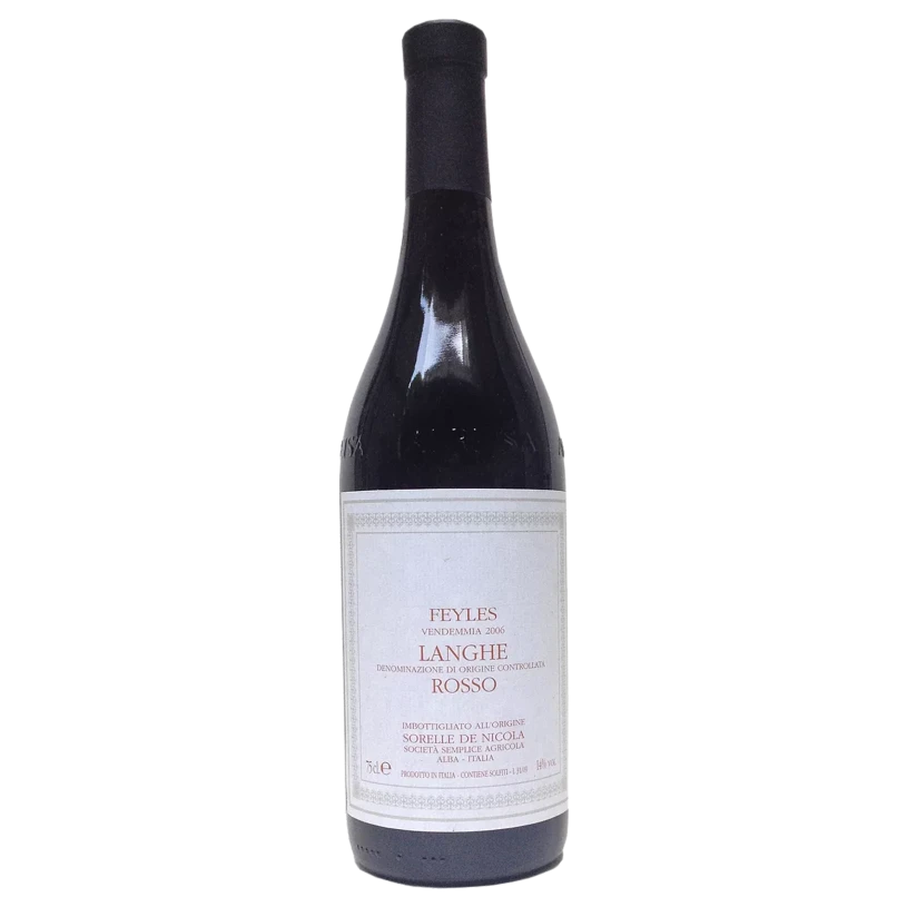 A bottle of Sorelle De Nicola Feyles Nebbiolo Langhe DOC 2014 750ml Red Wine