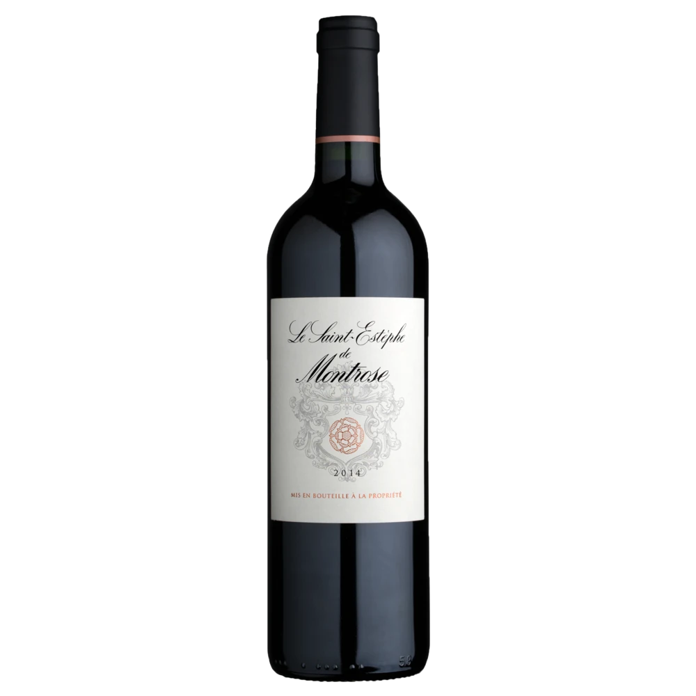 A bottle of 2014 Le Saint Estephe De Montrose 750ml Red Wine