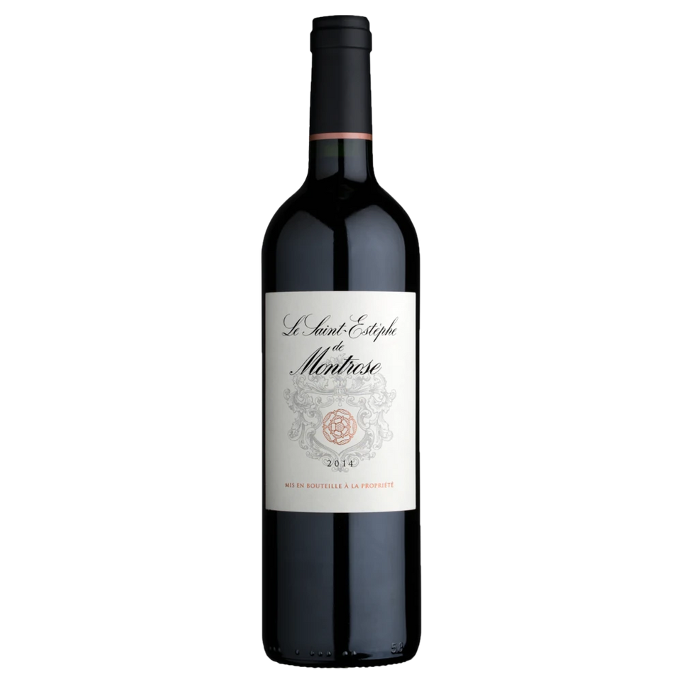 A bottle of 2014 Le Saint Estephe De Montrose 750ml Red Wine