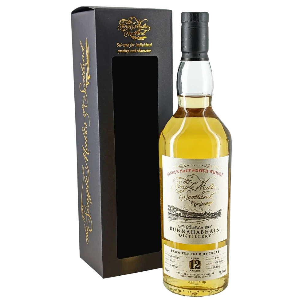 A bottle of Single Malts of Scotland Bunnahabhain 2009 55.3% 700ml