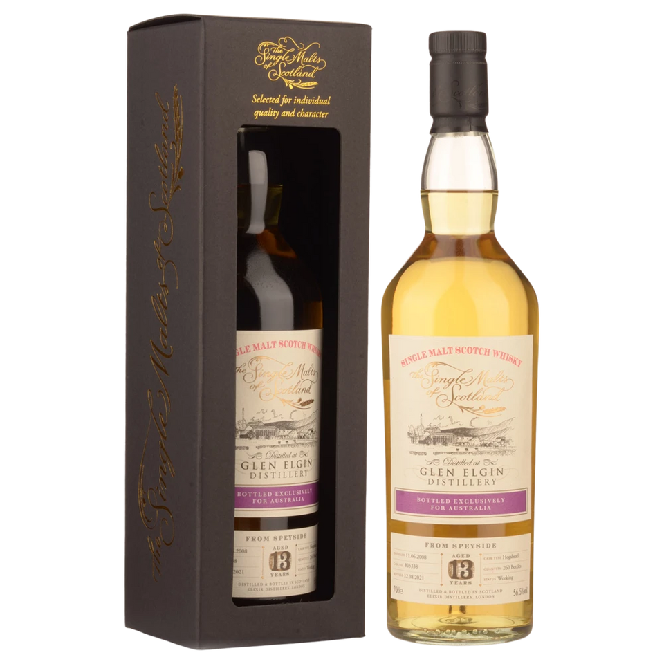 A bottle of Single Malts of Scotland Australian Exclusive Glen Elgin 2008 13YO 56.5% 700ml