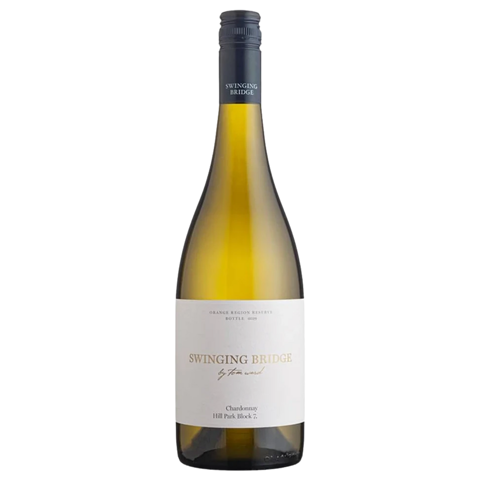 A bottle of 2022 Swinging Bridge Hill Park Chardonnay 750ml White Wine
