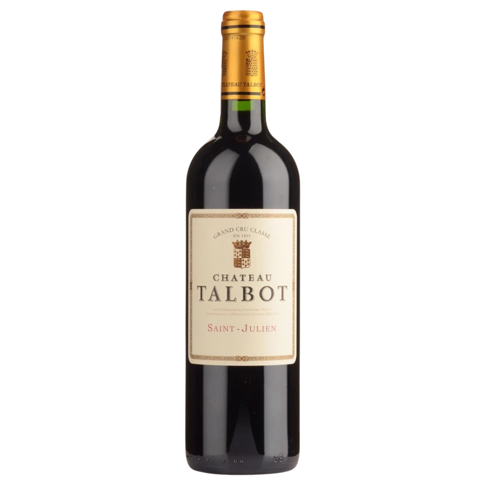 A bottle of 2022 Chateau Talbot 1500ml Red Wine