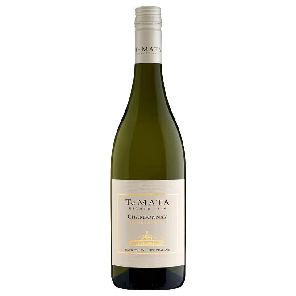 A bottle of 2024 Te Mata Estate Chardonnay Vineyards 750ml White Wine