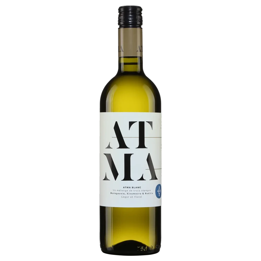 A bottle of 2023 Thymiopoulos ATMA White 750ml White Wine
