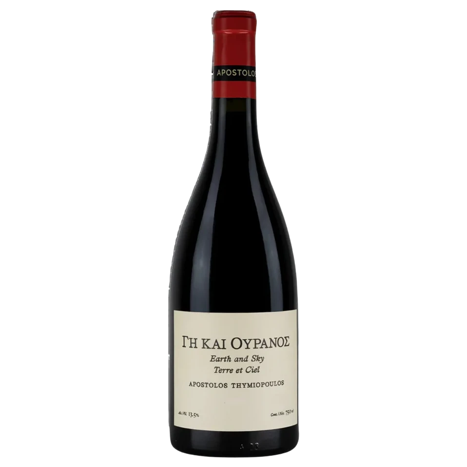 A bottle of 2023 Thymiopoulos Earth & Sky Xinomavro 750ml Red Wine