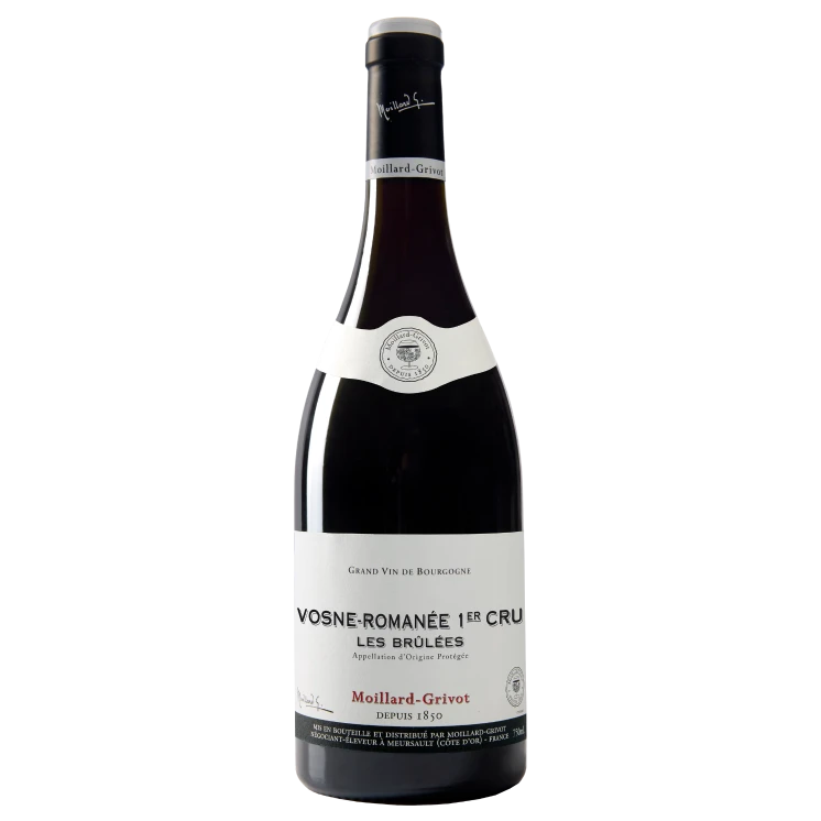 A bottle of 2018 Moillard Grivot Vosne Romanée 1er Cru "Aux Brulées 750ml Red Wine