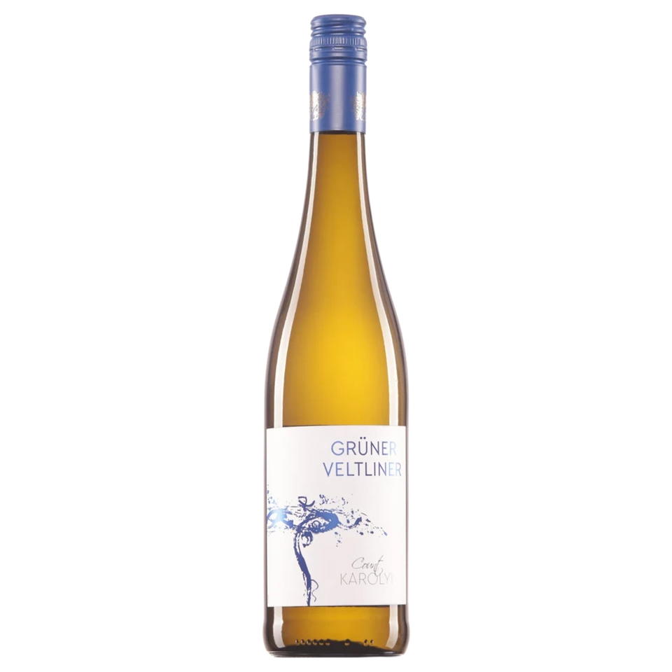 A bottle of 2022 Count Karolyigvel Gruner Veltiner Hungary 750ml White Wine