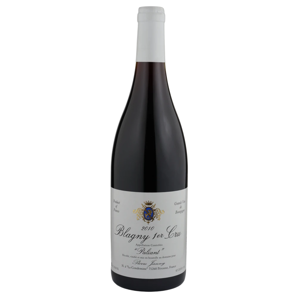 A bottle of 2010 Paliant Pierre Janny Blagny 1st Cru 750ml Red Wine