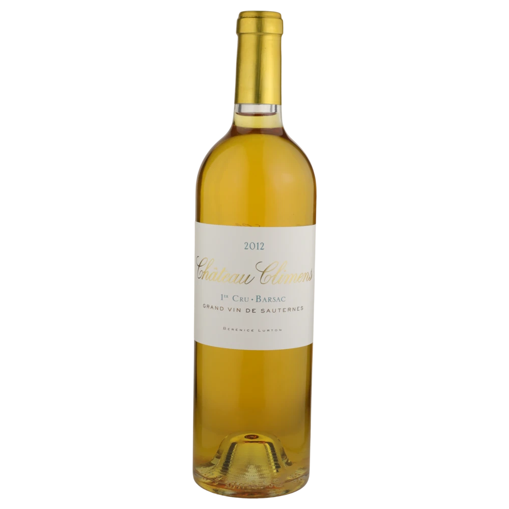 A bottle of 2012 Chateau Climens Sauterne 750ml White Wine