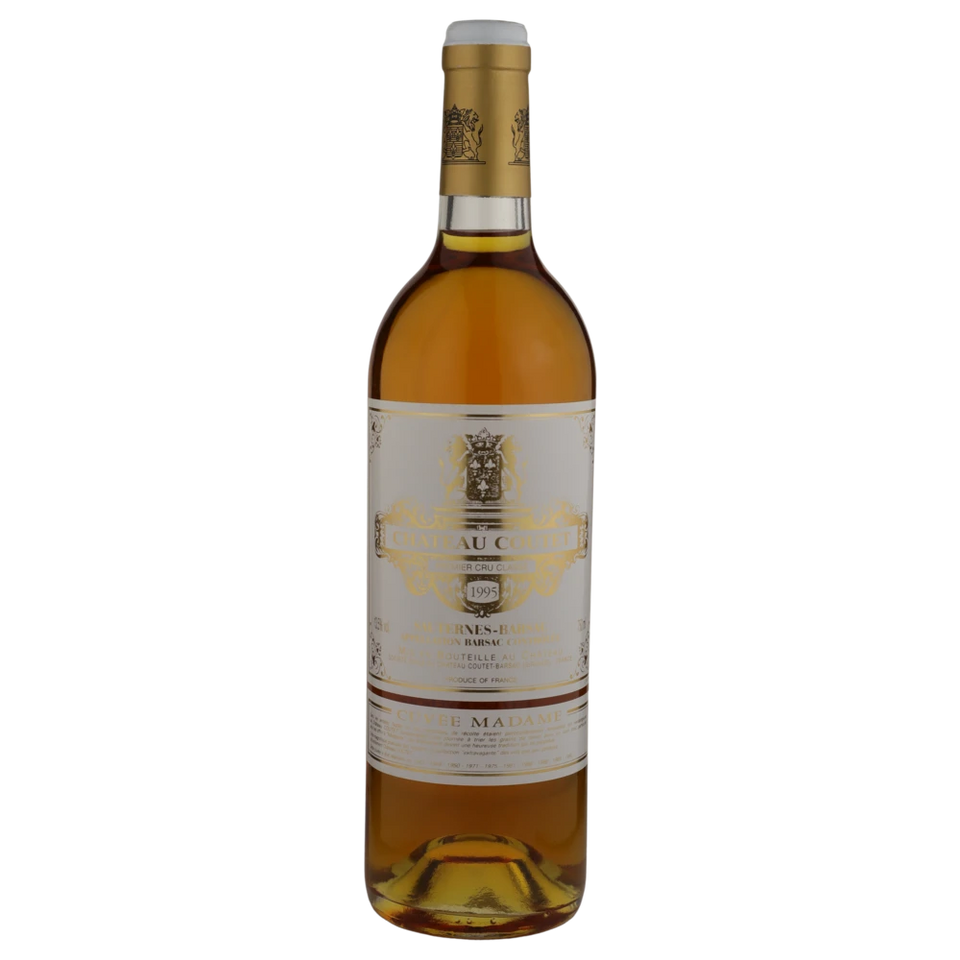 A bottle of 1995 Chateau Coutet et Madam Cuvee Sauterne 750ml White Wine