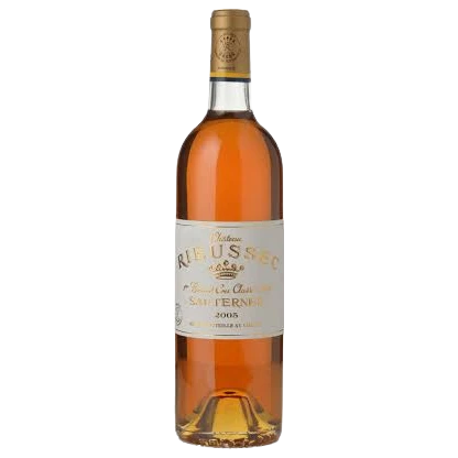 A bottle of 2005 Chateau Rieussec Sauterne 750ml White Wine