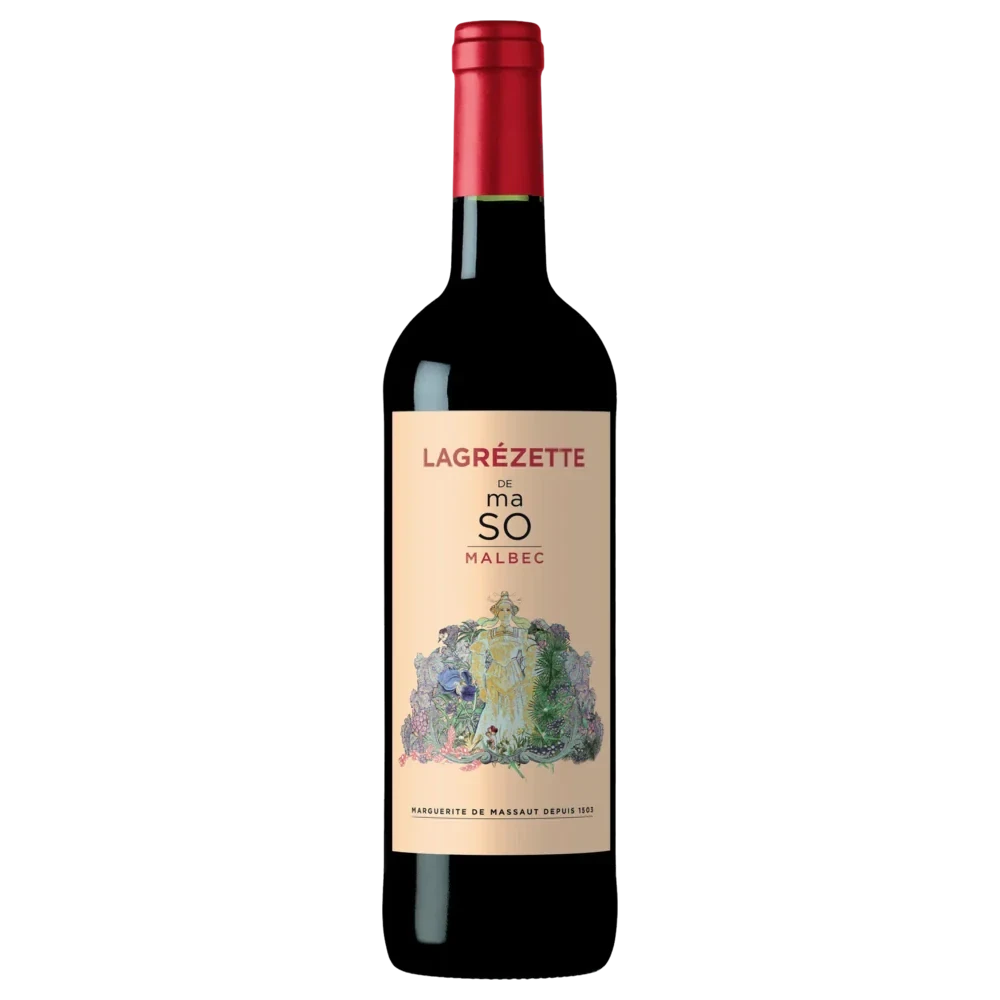 A bottle of 2020 Chateau Lagrezette De Ma So Malbec 750ml Red Wine