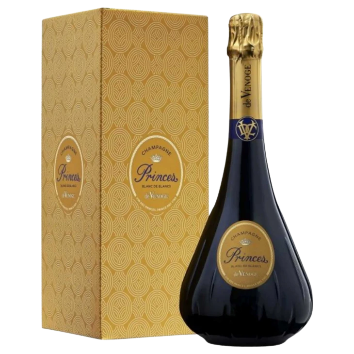 A bottle of NV Champagne de Venoge Princes Blanc de Blancs 750ml Sparkling Wine
