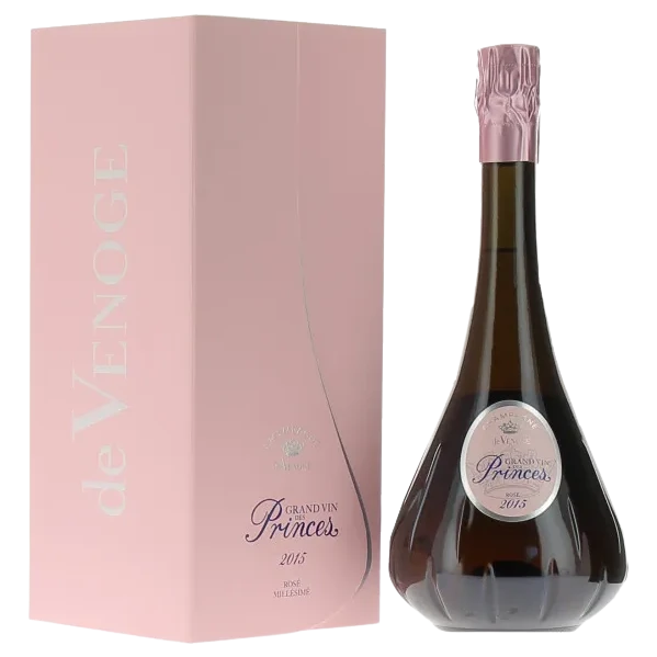 A bottle of NV Champagne de Venoge Princesse Rose Champagne 750ml Sparkling Wine