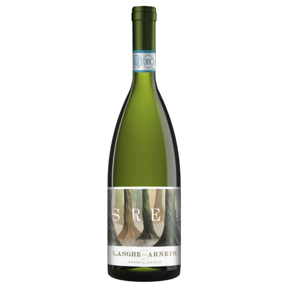 A bottle of 2023 Roberto Sarotto "Srej" Langhe Arneis 750ml White Wine