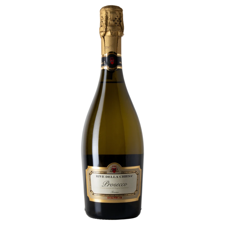 A bottle of NV Rive Della Chiesa Prosecco Doc Millesimato Brut 750ml Sparkling Wine