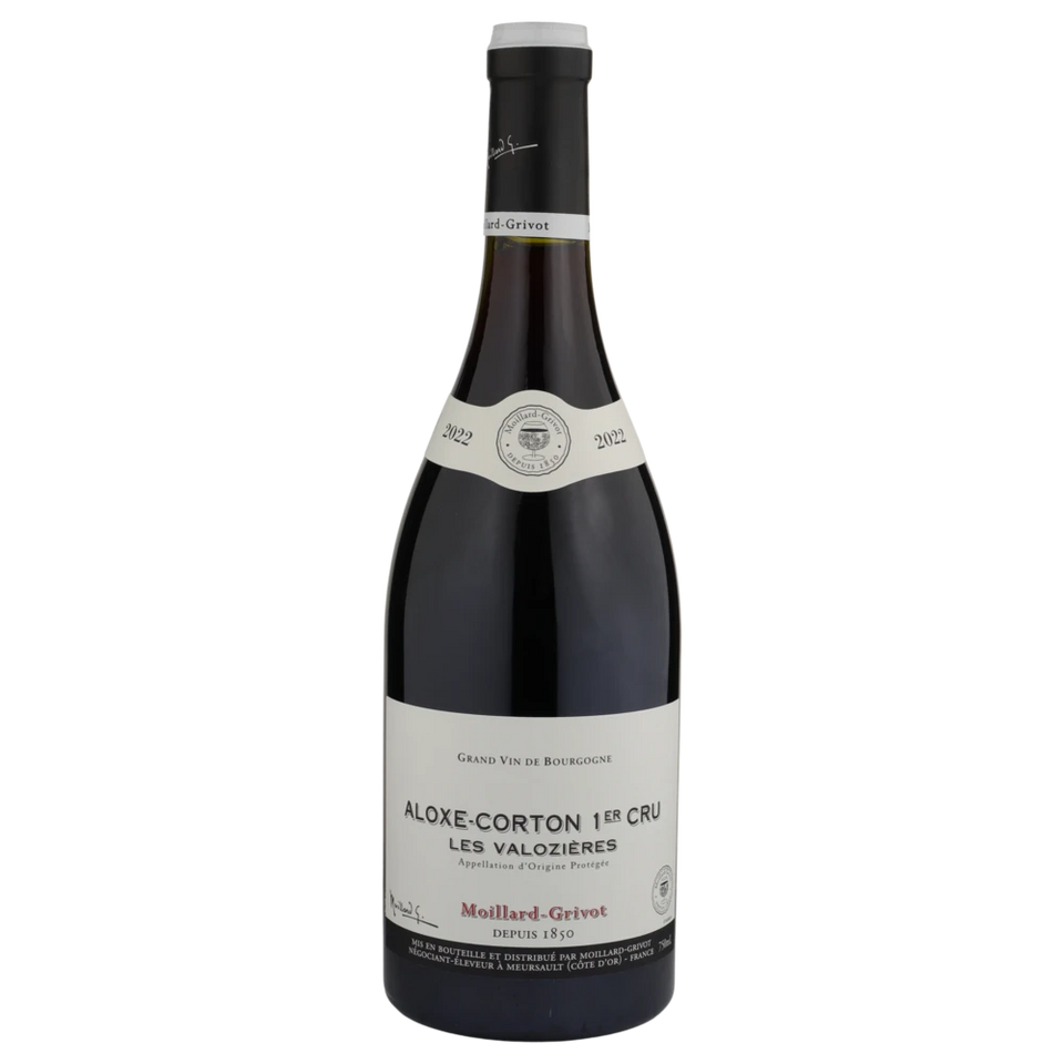 A bottle of 2022 Moillard Grivot Aloxe Corton 1er Cru 750ml Red Wine
