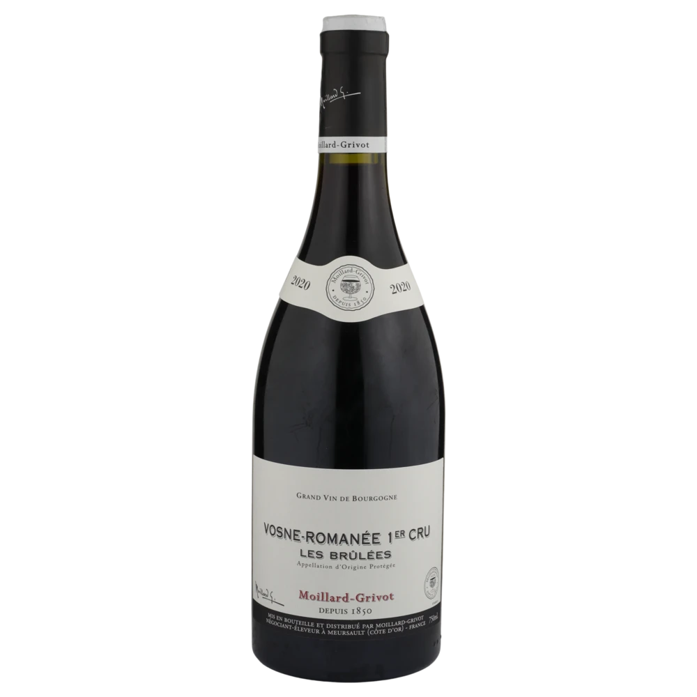 A bottle of 2020 Moillard Grivot Vosne Romanée 1er Cru "Aux Brulées 750ml Red Wine