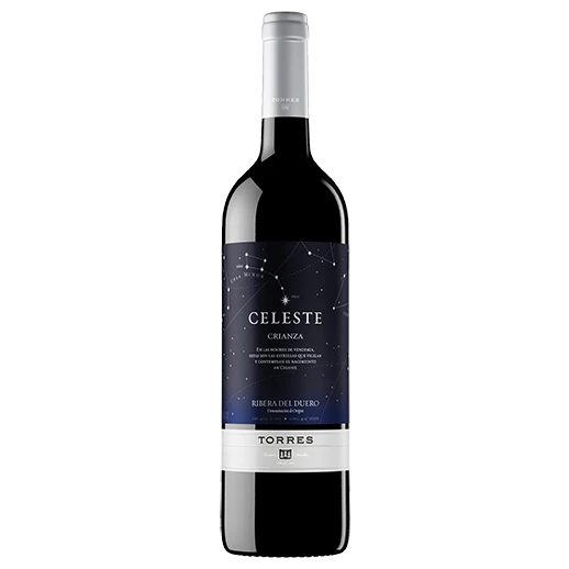 A bottle of 2021 Torres Seleccion de Torres Celeste Crianza 750ml Red Wine