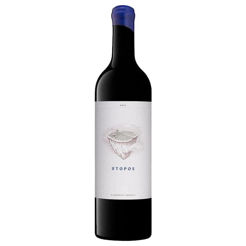 A bottle of 2021 Utopos Cabernet Shiraz 750ml Red Wine