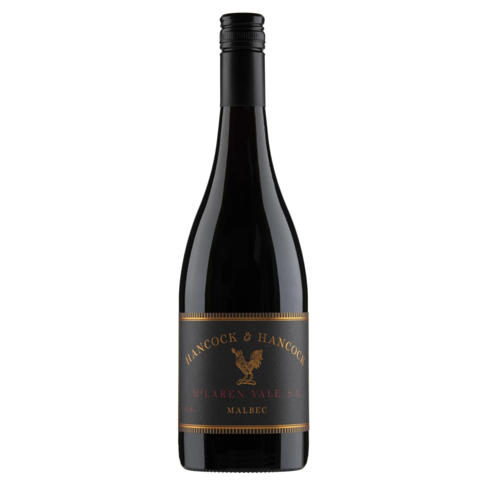 A bottle of 2022 Hancock Malbec McLaren Vale 750ml Red Wine